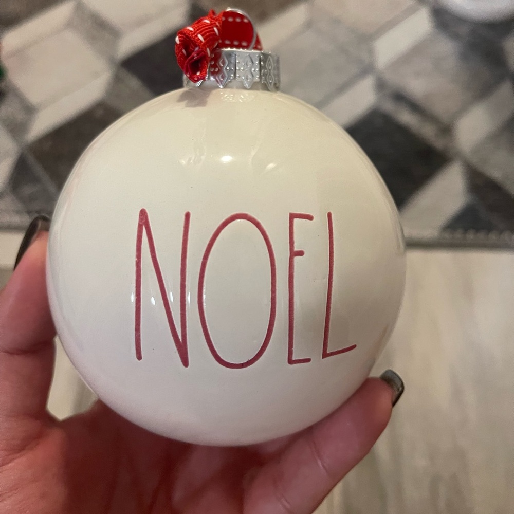 Rae Dunn Christmas Noel Ceramic Ornament- medium size